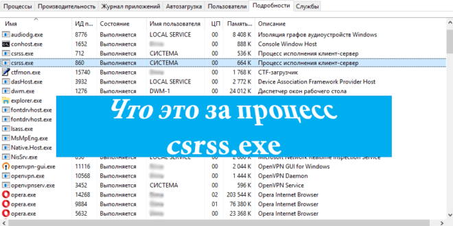 Что это за процесс csrss.exe