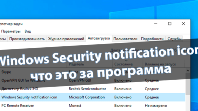 Windows Security notification icon что это в автозагрузке