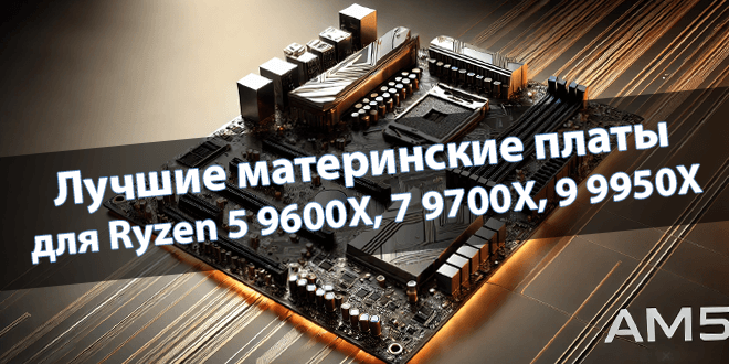 Лучшие материнские платы для Ryzen 5 9600X, 7 9700X, 9 9950X