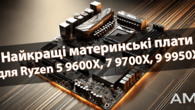 Найкращі материнські плати для Ryzen 5 9600X, 7 9700X, 9 9950X