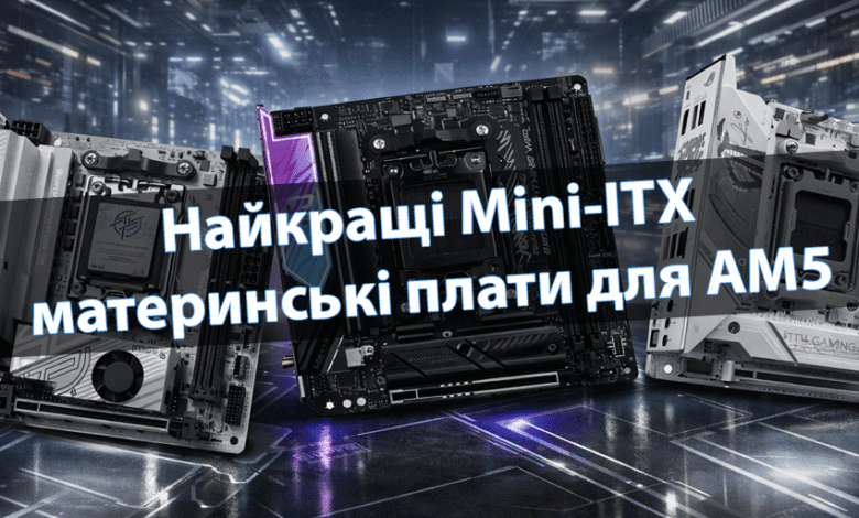 Найкращі Mini‑ITX материнські плати для AM5
