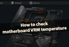 How to check motherboard VRM temperature