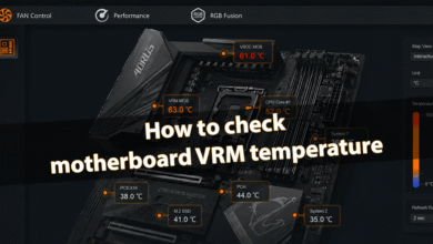 How to check motherboard VRM temperature
